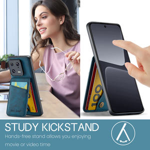 Compatible pour <span class=keywords><strong>XiaoMi</strong></span> 13/pro RedMI Note12pro + étui portefeuille avec porte-carte, étui de téléphone en cuir housse de protection à rabat carte de crédit - Product Image 3