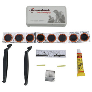 Kit de Reparación de Neumáticos Reumofands con Parches de Pegamento y Herramientas, en Caja de Plástico, para Neumáticos de Bicicleta - Product Image 2