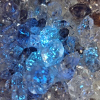 Diamant Herkimer naturel brillant à double pointe, technique de mosaïque gravée, en vente chaude