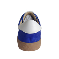 Baskets en daim pas chères en gros, personnalisables, respirantes, antidérapantes, avec doublure en cuir véritable, décontractées, bleues pour hommes