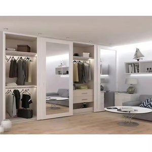 Personnalisation complète de la maison, design moderne, meubles de chambre à coucher, <span class=keywords><strong>dressing</strong></span>, grande armoire <span class=keywords><strong>avec</strong></span> <span class=keywords><strong>porte</strong></span> miroir coulissante - Product Image 3