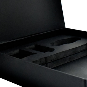 Custom High Quality Black <b>Magnetic</b> Gift <b>Box</b> with Embossing Golden Logo Recycled Materials EVA Foam Inserts & Shockproof Design - Product Image 4