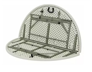 Tavoli pieghevoli all'ingrosso 72 pollici gamba tonda portatile che vende cerniere per la cena della cucina con piega a <span class=keywords><strong>parete</strong></span> in acciaio per il <span class=keywords><strong>tavolo</strong></span> - Product Image 1