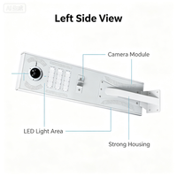 Lampadaire solaire intégré avec caméra Wifi intégrée, lampadaire solaire LED pour l'éclairage des autoroutes, des villages et des routes