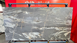 2025 Chất lượng cao kỹ sư ĐÁ BÊ TÔNG grey vàng tĩnh mạch lớn tấm đá cẩm thạch cái nhìn nhân tạo thạch anh nhà bếp Countertop thiết kế hiện đại - Product Image 3