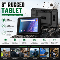 Tableta Robusta Profesional de 8 Pulgadas con Android 12 MTK, Diseño Resistente al Agua y a los Golpes, Pantalla Táctil Capacitiva de Grado Industrial, Compatible con Guantes