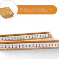 Jeu de tuiles de Mahjong magnétiques américaines de 18 et 20 pouces avec support et plateau en pin pour cartes de Domino avec poussoirs et supports Mah-Jongg Mahyong