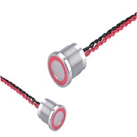 Interrupteurs à bouton-poussoir en alliage d'aluminium de haute qualité avec LED verte, protection IP68, CE ROHS pour 500mA 24VDC, fabriqués en Asie