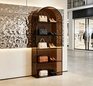 Vitrine <span class=keywords><strong>ouverte</strong></span> anti-oxydation et anti-poussière en acrylique pour chaussures et sacs, présentoir haute capacité pour magasins <span class=keywords><strong>de</strong></span> luxe - Product Image 6