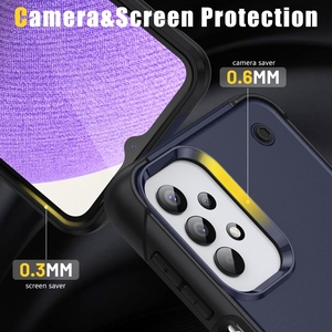 Hybrid 2 Dalam 1 PC + TPU Armor Shockproof Defender Casing Penutup Belakang dengan Kickstand untuk Samsung A32 5G Z Flip 3/4 Lipat 4 A13 A23 S23 - Product Image 3