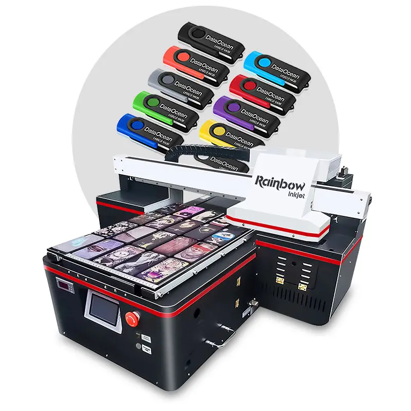Rainbow Oil Painting Foam Board DTF UV Printer Xp600 Kit per telefono in plastica PVC ID Card macchina da stampa UV puzzle