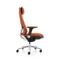 Chaise de bureau de direction à dossier haut, confortable, avec base en aluminium, hauteur réglable, chaises d'ordinateur