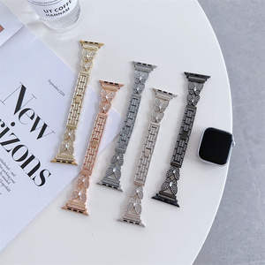 <span class=keywords><strong>Bracelet</strong></span> Montre <span class=keywords><strong>Femme</strong></span> Luxe Accessoires 45 Mm Fille Unique Métallique Étanche Papillon Diamant Bling <span class=keywords><strong>pour</strong></span> <span class=keywords><strong>Apple</strong></span> <span class=keywords><strong>Watch</strong></span> - Product Image 6