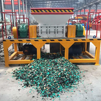 Broyeur électronique à double arbre pour déchets de circuits imprimés, disques durs et e-waste, avec PLC et inversion automatique, pour matériaux précieux et aluminium