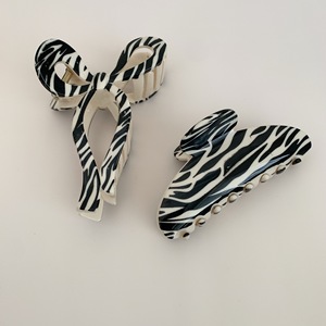 Vintage Unisex Hair Claws Clip Accessories Leopard Zebra Checker Plastic <b>Resin</b> Glossy Daily Hair Claw - Product Image 3