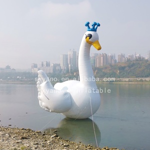 Modèle de <span class=keywords><strong>cygne</strong></span> blanc gonflable géant, simulation d'animal, décoration publicitaire - Product Image 1