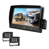 Vue arrière Hd 7 pouces Ips 3CH 2 déclencheur écran de moniteur de voiture sauvegarde inverse système de caméra de camion d'autobus scolaire pour usage intensif