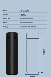 Botella Térmica de Acero Inoxidable Premium a Prueba de Fugas con Pantalla Inteligente para Oficina y Escuela - Product Image 6