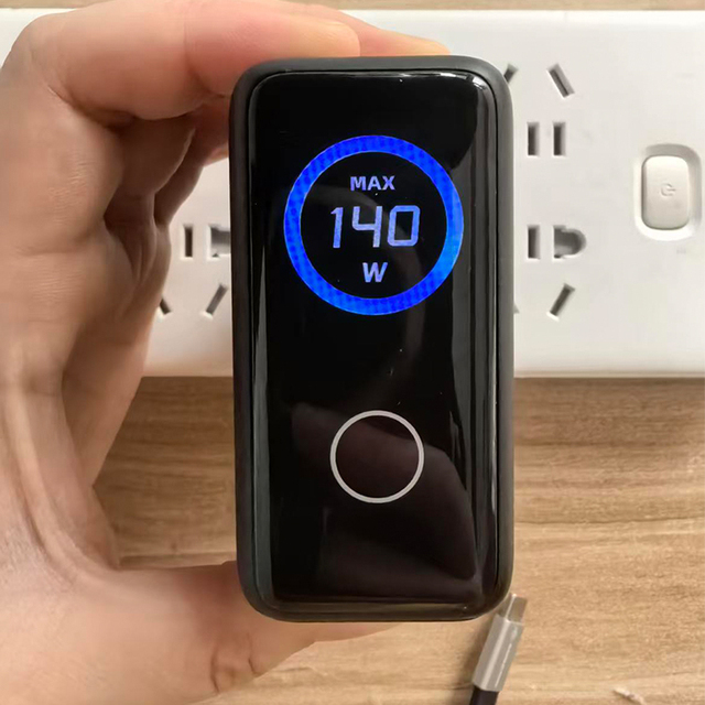 GaN Charger 140W PD3.1 Fast Charging Phone Charger With 4 Ports USB-C/A AI Smart Display for Phone Tablets Laptops