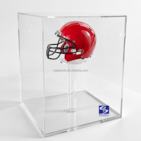 Vitrine de présentation pour casque de moto SYP, en acrylique, protégée contre les UV, transparente, taille personnalisable pour magasin de détail
