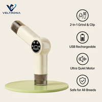 Lime à ongles électrique pour animaux de compagnie 2 en 1, coupe-ongles pour chien et chat, rechargeable par USB, silencieux, faible bruit, écran LED, sûr et professionnel