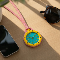 Montre à quartz pour femme, style pop royal, avec logo personnalisé, étanche 3 ATM, boîtier en bio-céramique lumineux et bracelet en silicone, vente en gros