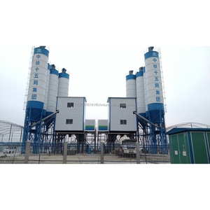 Sunny Brand Construction <strong>Concrete</strong> Batching Plant Hzs180 with 4 Units Aggregate Storage Hoppers <strong>JS3000</strong> <strong>Mixer</strong> Electric Powered - Product Image 1