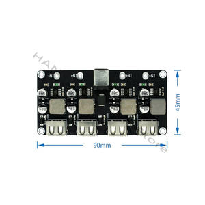 4-way Fast Charging Module <b>12V</b> 24V <b>to</b> QC3.0 Fast Charging Single <b>USB</b> Mobile Phone Charging Pad - Product Image 4