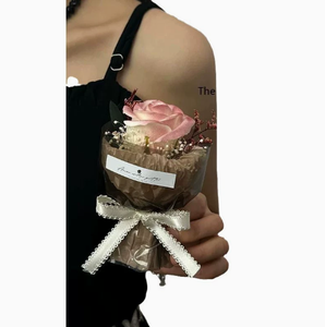 ช่อดอกไม้จิ๋วธีมดอกไม้ DAMAI กุหลาบ ทานตะวัน ดอกไม้ประดิษฐ์อบแห้ง สำหรับกล่องของขวัญ ตกแต่งงานวันเกิด - Product Image 4