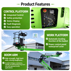 Plataforma Elevadora Ligera de 14m con Cesta, Elevador Eléctrico Articulado Montado en Remolque para Uso en Construcción - Product Image 6