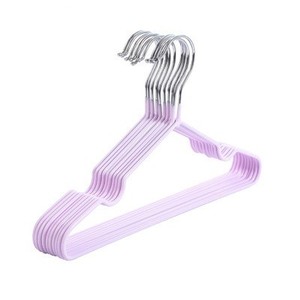 Lavinia bambino rivestito in Pvc a buon mercato colorato antiscivolo stendino salvaspazio Pvc appendiabiti in metallo appendiabiti usa e getta - Product Image 3