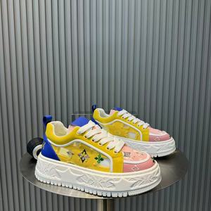 Nuevos Zapatos de Moda Primavera Verano para Hombre, Diseño Color Block, Suela Ultraligera, Malla Transpirable, Zapatos de Skate, Suela Gruesa, Zapatos para Aumentar la Estatura - Product Image 1