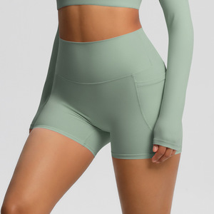 Pantalons de yoga RUIQUWIN taille haute anti-UV en spandex/nylon avec poche respirante pour la remise en forme et le cyclisme des femmes - Product Image 5