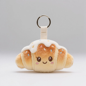 Tùy Chỉnh Dễ Thương Phim Hoạt Hình Croissant Sang Trọng Mặt Dây Chuyền Nhồi Bông Đồ Chơi Mềm Móc Chìa Khóa Ba Lô Vòng Chìa Khóa - Product Image 4