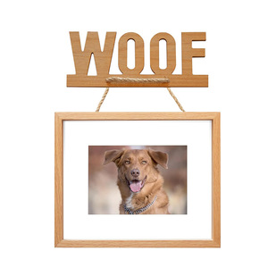 Wooden Photo <b>Frame</b> 15x8.6 Inch <b>Wall</b> Mounted Dog Keepsake Picture <b>Frame</b> For Living Room Home Decor - Product Image 5