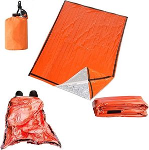 Sac de couchage d'urgence hivernal pour 2 personnes, ultra léger, imperméable, thermique, type enveloppe XL, rembourré en polyester - Product Image 1