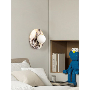 Italian <b>Wall</b> Lamp Marble Design LED E27 <b>Switch</b> Control For Living Room Bedroom Hallway Decorative <b>Light</b> - Product Image 3