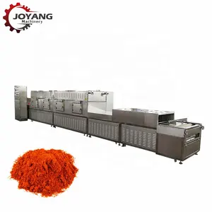 Tunnel Microwave Drying Equipment Tunnel Type Continuous Microwave Drying Oven Red Chilli Powder Flavoring Dryer Equipment