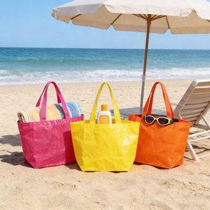 <b>Large</b> Capacity Waterproof Woven PP <b>Bag</b> Custom Color Printing Advertising <b>Gift</b> Shopping Tote for Promotion - Product Image 1