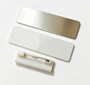 Hot Sell Stainless Steel Name Engravable Blank <b>Rectangular</b> Laser Engraving Brushed <b>Mirror</b> Metal Badge Plate Nameplate Tag - Product Image 1