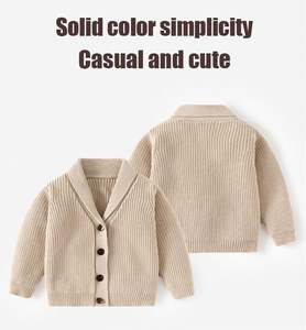 Hot Selling Boys' Single Breasted Loose Fitting Winter Warm and Comfortable Jacket, Casual <b>Cardigan</b> <b>Sweater</b> - Product Image 4