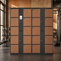 Casiers intelligents modernes pour le rangement des vêtements, système de casiers électroniques RFID, parfait pour les vestiaires de salle de sport