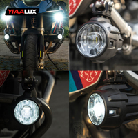 Feux LED universels pour moto, faisceau large, lentille diffuse, tout-terrain, ATV, UTV, éclairage auxiliaire de conduite, lampe de travail 12V 24V