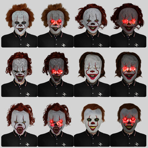 BAIGE Horreur Script Tuer Clown Masque Latex Matériel pour <span class=keywords><strong>Film</strong></span> Tv Halloween Party Performance Props - Product Image 6