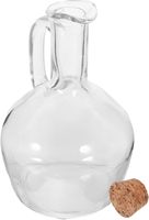 Bouteille distributrice d'huile en verre de 430 ml avec bouchon en liège, grand verseur pour vinaigre, sauce soja, sauce shoyu, sirop, huile d'olive, salade