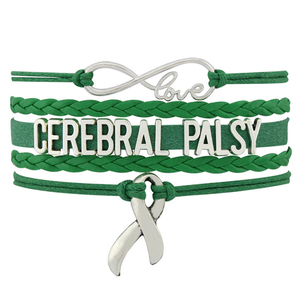 Parálisis Cerebral abuela tía Nana Be Brave Cure Guerrero luchador sobreviviente mamá esperanza fe amor cinta verde conciencia pulsera - Product Image 1