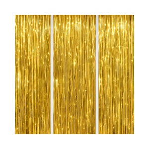 Foil Curtain Backdrop Silver Metallic Tinsel Foil Fringe Curtains for Birthday Wedding Christmas Party Decorations - Product Image 1