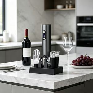 Meilleures ventes - Coffret cadeau d'ouvre-bouteille électrique miniature rechargeable avec base de rangement - Ouvre-bouteille à vin - Product Image 4