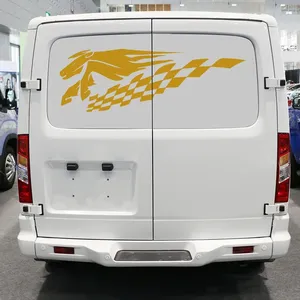 Autocollants graphiques pour voiture, drapeau à carreaux, <span class=keywords><strong>course</strong></span> <span class=keywords><strong>de</strong></span> <span class=keywords><strong>chevaux</strong></span>, pour Van, camping-car, autocaravane, décoration en vinyle, accessoires <span class=keywords><strong>de</strong></span> tuning automobile - Product Image 4