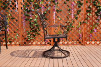 Chaise pivotante et table à manger d'extérieur au design moderne Mobilier en fonte d'aluminium pour jardin, parc et villa